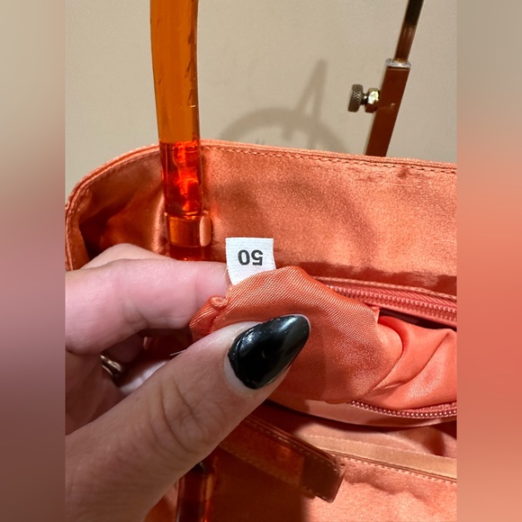 Prada Raso (Orange) Plex Tote w/card - Picture 8 of 16